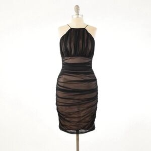 David Meister Black Midi Dress